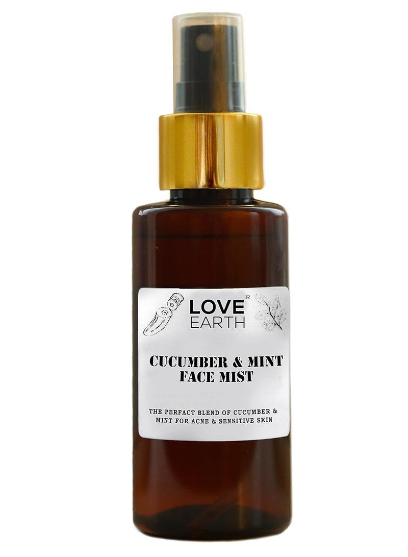 حب الارض تونر رذاذ الوجه بالخيار والنعناع مع الخيار والنعناع للدفاع عن حب الشباب والبشرة الحساسة 100 مل - Image 1