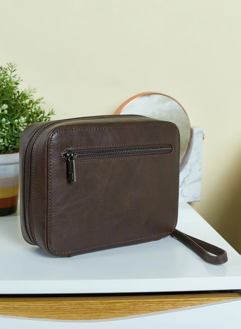 Stackers Brown Pebble Tech Cable Tidy