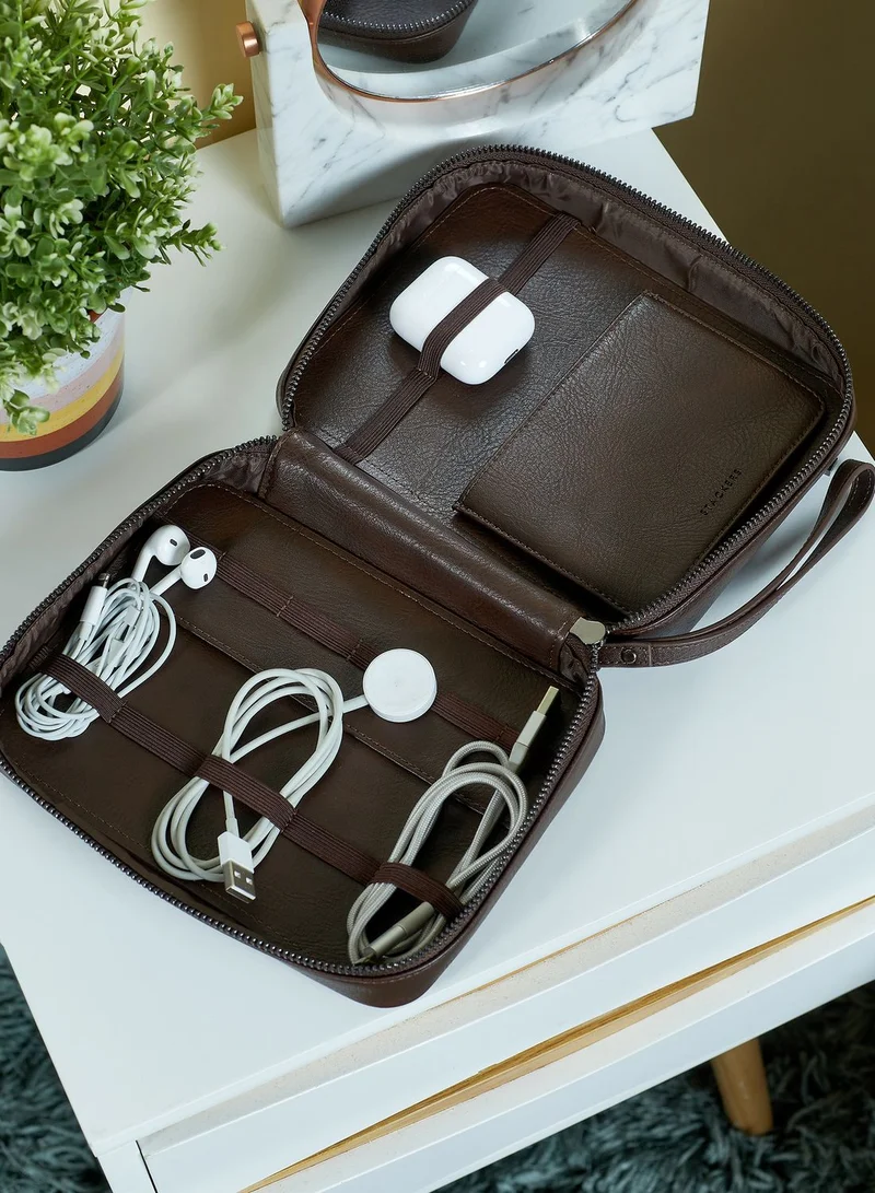 Stackers Brown Pebble Tech Cable Tidy