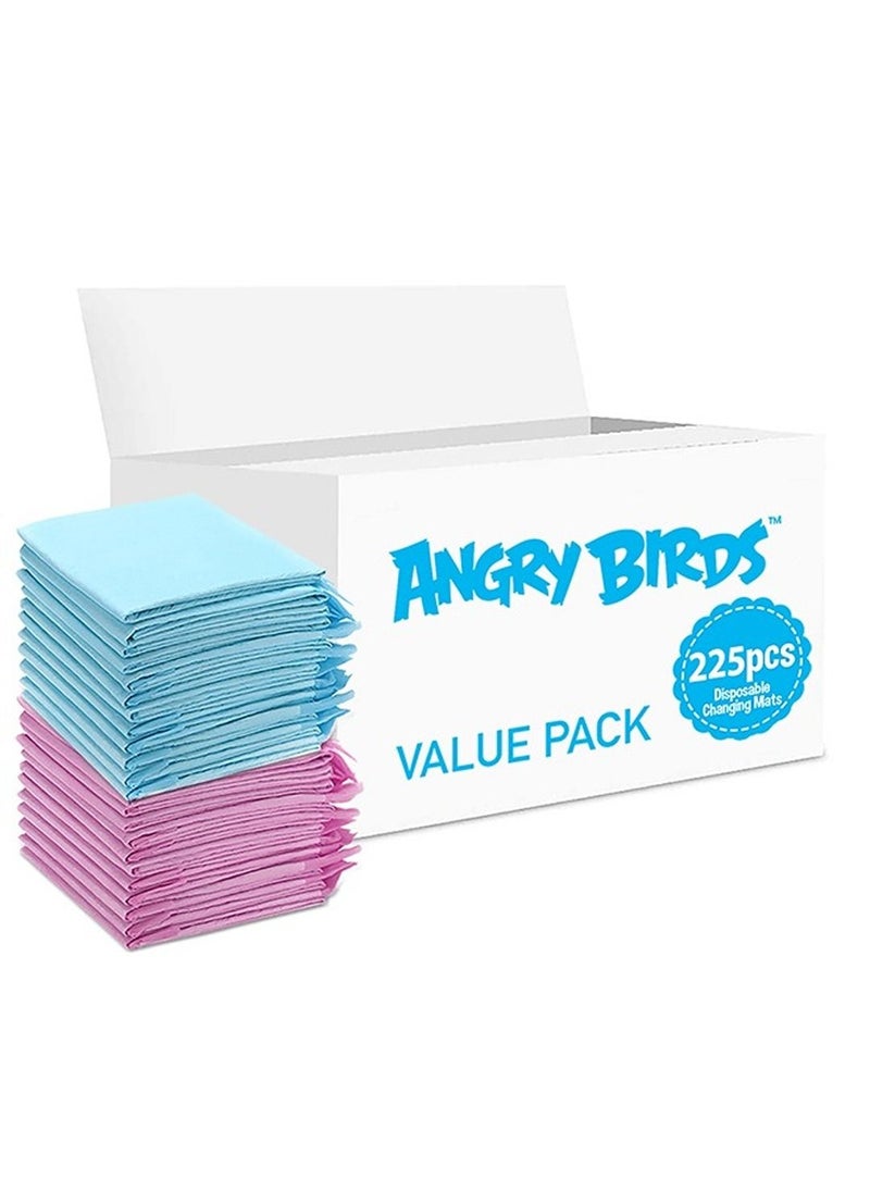 Angry Bird Disposable Changing Mats, 225 Counts, Soft Waterproof Mat, Portable Leak Proof Changing Mat, New Mom Leak-Proof Under pad, Mattress Table Protector Pad  - Image 1
