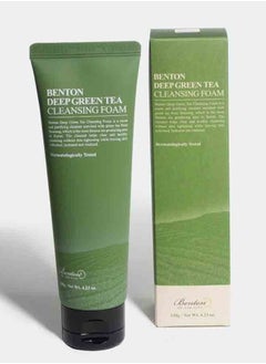 Benton Benton Deep Green Tea Cleansing Foam 120G. Pore Tightening & Purifying Facial Foam Cleanser For Oily And Sensitive Skin, Smooth Finish Without Irritation  - Image 1