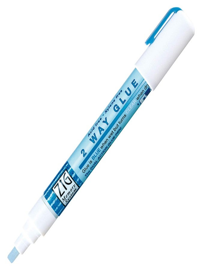 ZIG MEMORY SYSTEM 2 WAY GLUE 4mm Chisel Tip AP-Certified, Adhesive for kids, artists, crafters, Perfect for Scrapbooking, Craft, Card making, Foil calligraphy, Made in Japan pack of 1 - Image 1