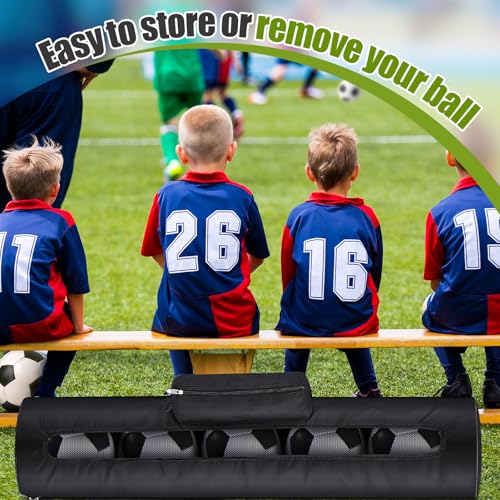 SilTriangle Mesh Soccer Ball Bag Holds up to 5 Balls Football Bag for Coaches 40 x 9 Inches Equipment Bags with 1 Front Pockets and Adjustable Shoulder Strap for Coach Sport Accessories Gym Volleyball - Image 2