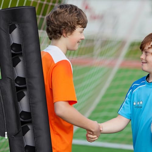 SilTriangle Mesh Soccer Ball Bag Holds up to 5 Balls Football Bag for Coaches 40 x 9 Inches Equipment Bags with 1 Front Pockets and Adjustable Shoulder Strap for Coach Sport Accessories Gym Volleyball - Image 5