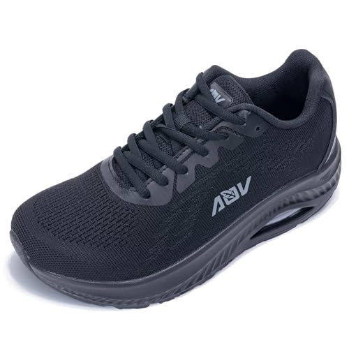 IIV Wide Toe Box Shoes for Women | Arch Support Walking Tennis Sneakers | Orthotic Shoes for Bunions, Plantar Fasciitis, Flat Feet AllBlack US 8 - Image 1