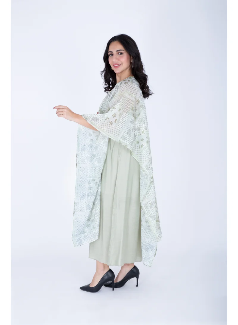 IKKXA  Modern Shawl Design Short Jalabiya  | Best Price UAE