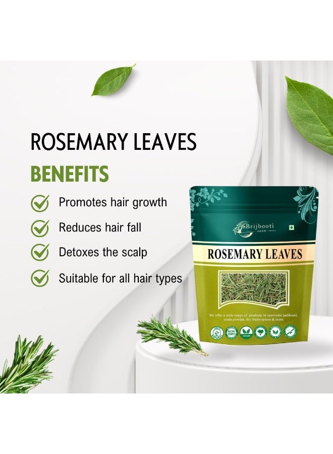 BrijBooti Rosemary Leaves for Hair Growth (100g) | FSSAI, GMP, ISO | Prepare Rosemary Water for Hair | rosemary leaves | Herbal Tea for Hair Growth | Use for Seasoning - Image 2