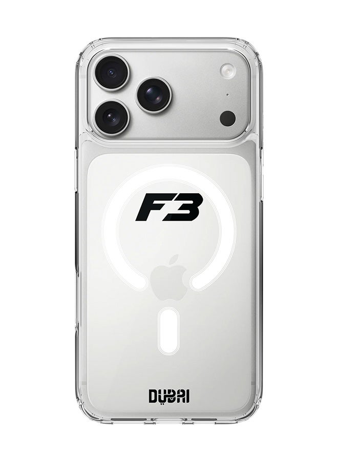 Stylizedd Classic Clear MagSafe Case for iPhone 17 Pro Max , Hybrid Soft Case Flexible Edges Anti Drop TPU PC Gel Thin Transparent Cover [ Designed for iPhone 17 Pro Max ] -  Faz3 Dubai White