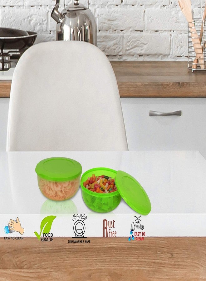 Cutting EDGE 900ml Eco-Storage Plastic Container & Organizer Set of 2 for Kitchen, Refrigerator, Lunch & Food Storage (Green) - Image 2