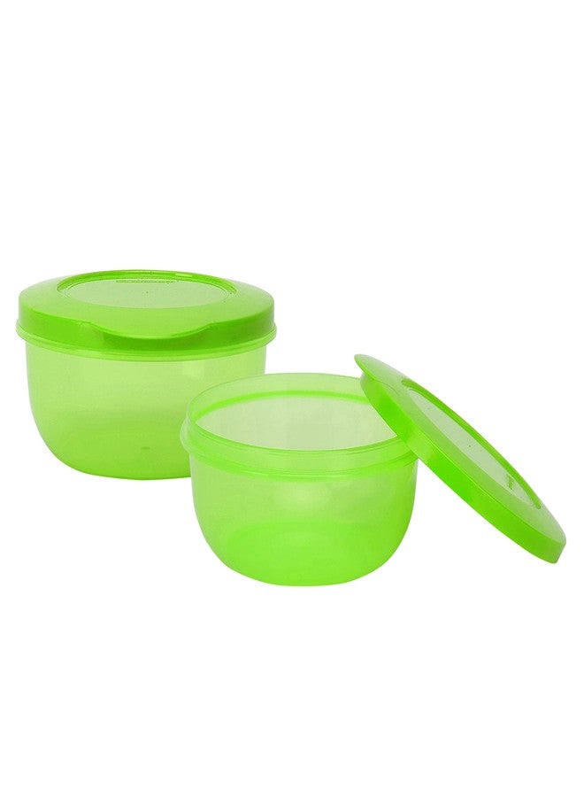 Cutting EDGE 900ml Eco-Storage Plastic Container & Organizer Set of 2 for Kitchen, Refrigerator, Lunch & Food Storage (Green) - Image 3