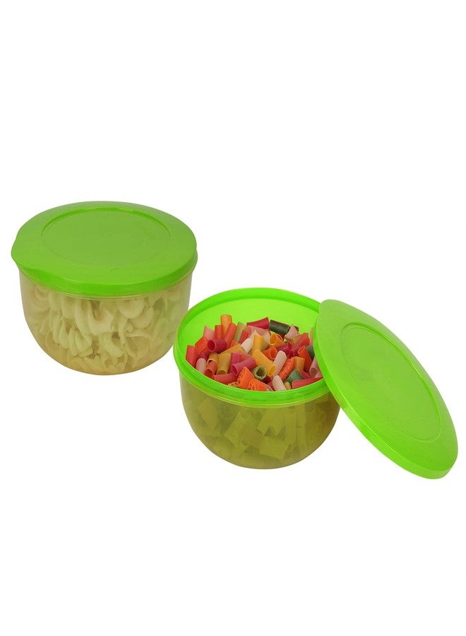Cutting EDGE 900ml Eco-Storage Plastic Container & Organizer Set of 2 for Kitchen, Refrigerator, Lunch & Food Storage (Green) - Image 1