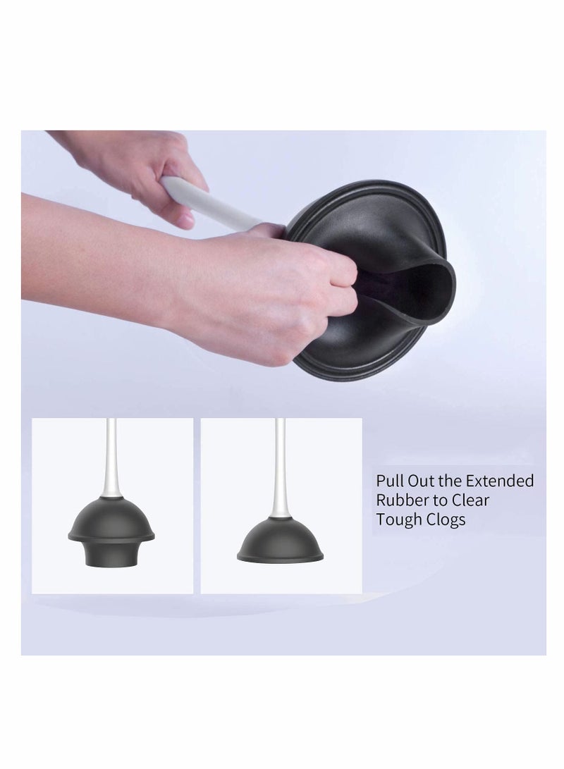 Toilet Plunger and Bowl Brush Combo for Bathroom Cleaning, with Brush, 2 in1 Holder - Image 2