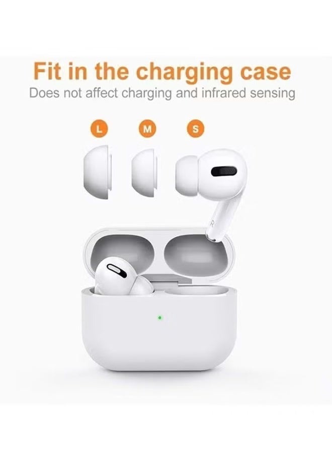 جوي فوكس ستة أزواج من أطراف الأذن البديلة المصنوعة من السيليكون الأبيض لسماعات AirPods Pro مع علبة تخزين محمولة - Image 4
