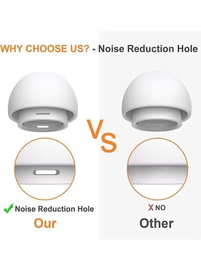 جوي فوكس ستة أزواج من أطراف الأذن البديلة المصنوعة من السيليكون الأبيض لسماعات AirPods Pro مع علبة تخزين محمولة - Image 5