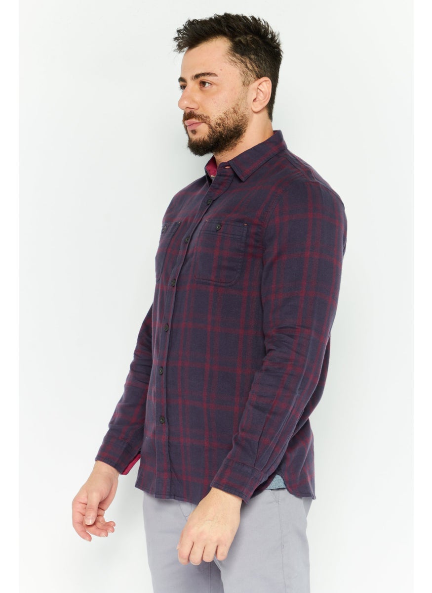 Men Regular Fit Long Sleeves Plaid Casual Shirt, Navy Combo - pzsku/ZCF6A8B956AB855DFB445Z/45/_/1737642009/8fa42c38-0ff5-4b9a-8c6e-346fa2b4576e