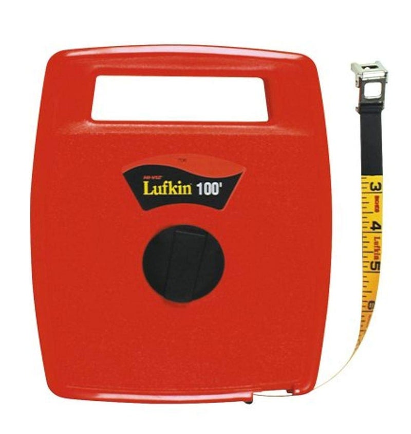 Lufkin Crescent Lufkin 12 x 100 HiViz Orange Linear Fiberglass Tape Measure 706L