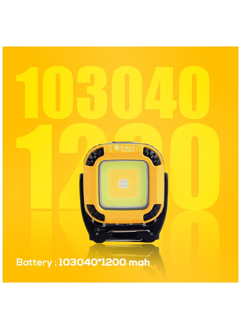 Toby's Toby’s CPL-T32 Rechargeable LED Light with Magnetic Base Adjustable Brightness SOS Mode-Ideal for Camping Emergency Garage and Outdoor Use - Image 4