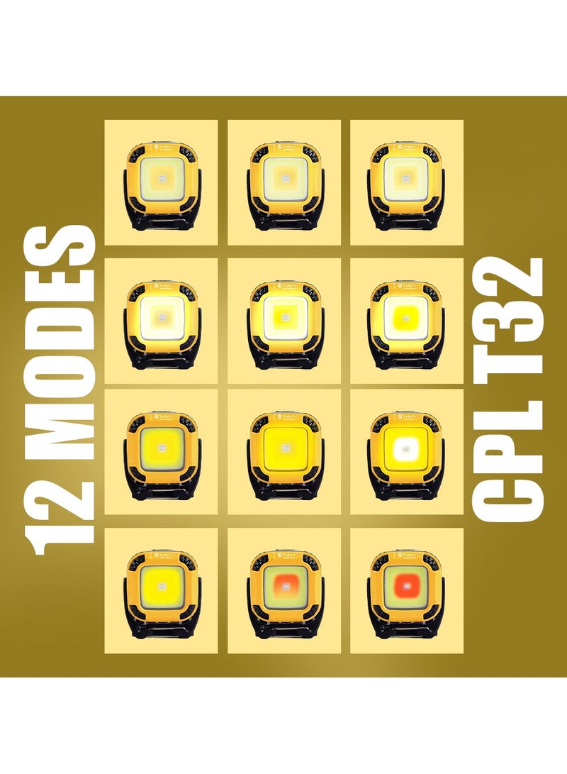 Toby's Toby’s CPL-T32 Rechargeable LED Light with Magnetic Base Adjustable Brightness SOS Mode-Ideal for Camping Emergency Garage and Outdoor Use - Image 5