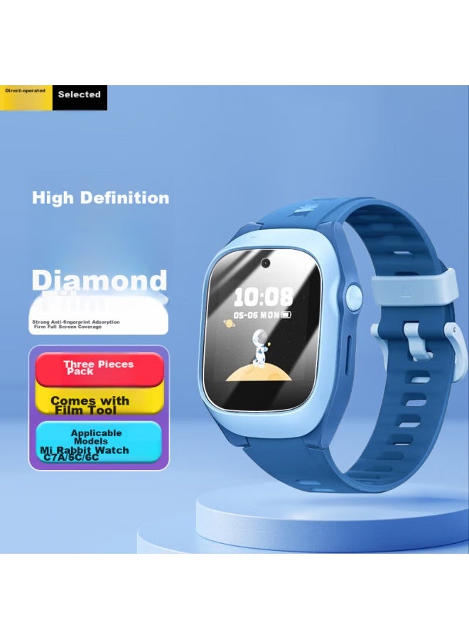 Ten Flashes Shan Xiaomi Mijia 5c/6c/c7a Watch Tempered Glass Screen Protector For Children's Phones 6/6x/7/7x/7a, Automatic Anti-fingerprint High-definition Diamond Glass Film - Image 1