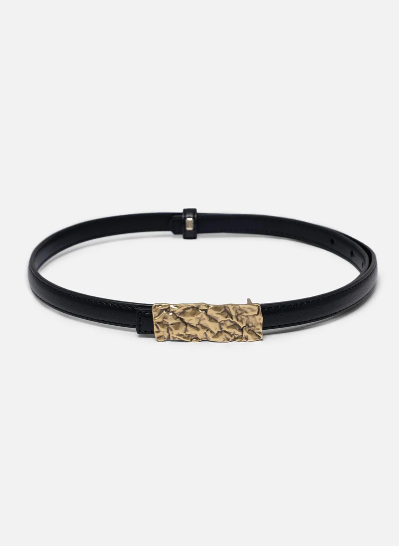 Lichi Belt with textured buckle