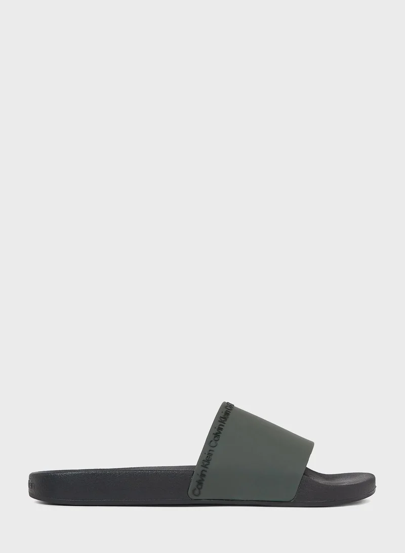 CALVIN KLEIN Logo Flip Flops