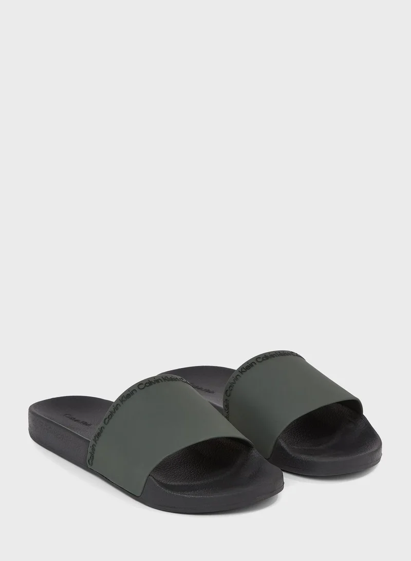 CALVIN KLEIN Logo Flip Flops