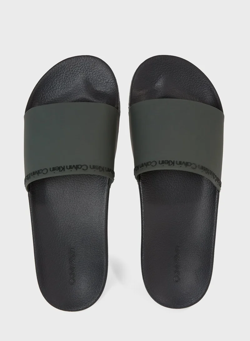 CALVIN KLEIN Logo Flip Flops