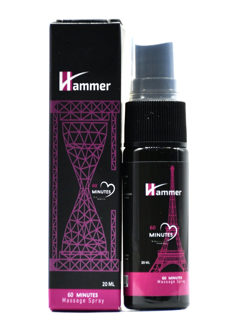 Hammer 60 Minutes Men Fast Acting Performance Booster Massage Spray 20 ml  - Image 1