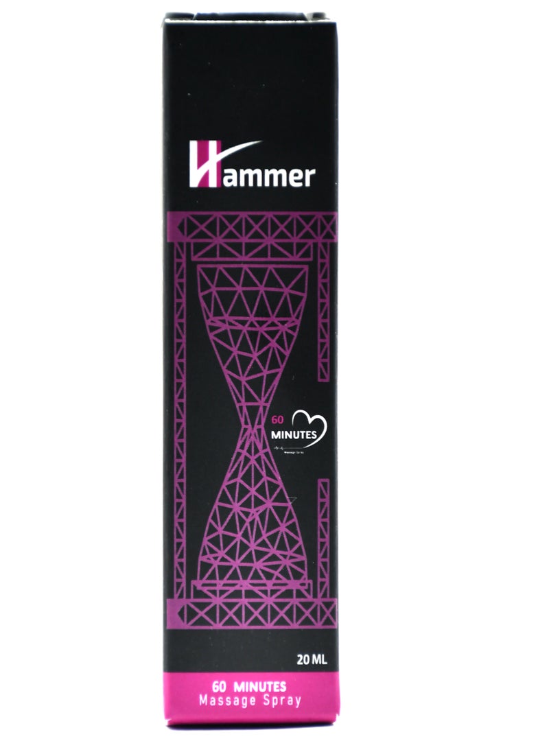 Hammer 60 Minutes Men Fast Acting Performance Booster Massage Spray 20 ml  - Image 2