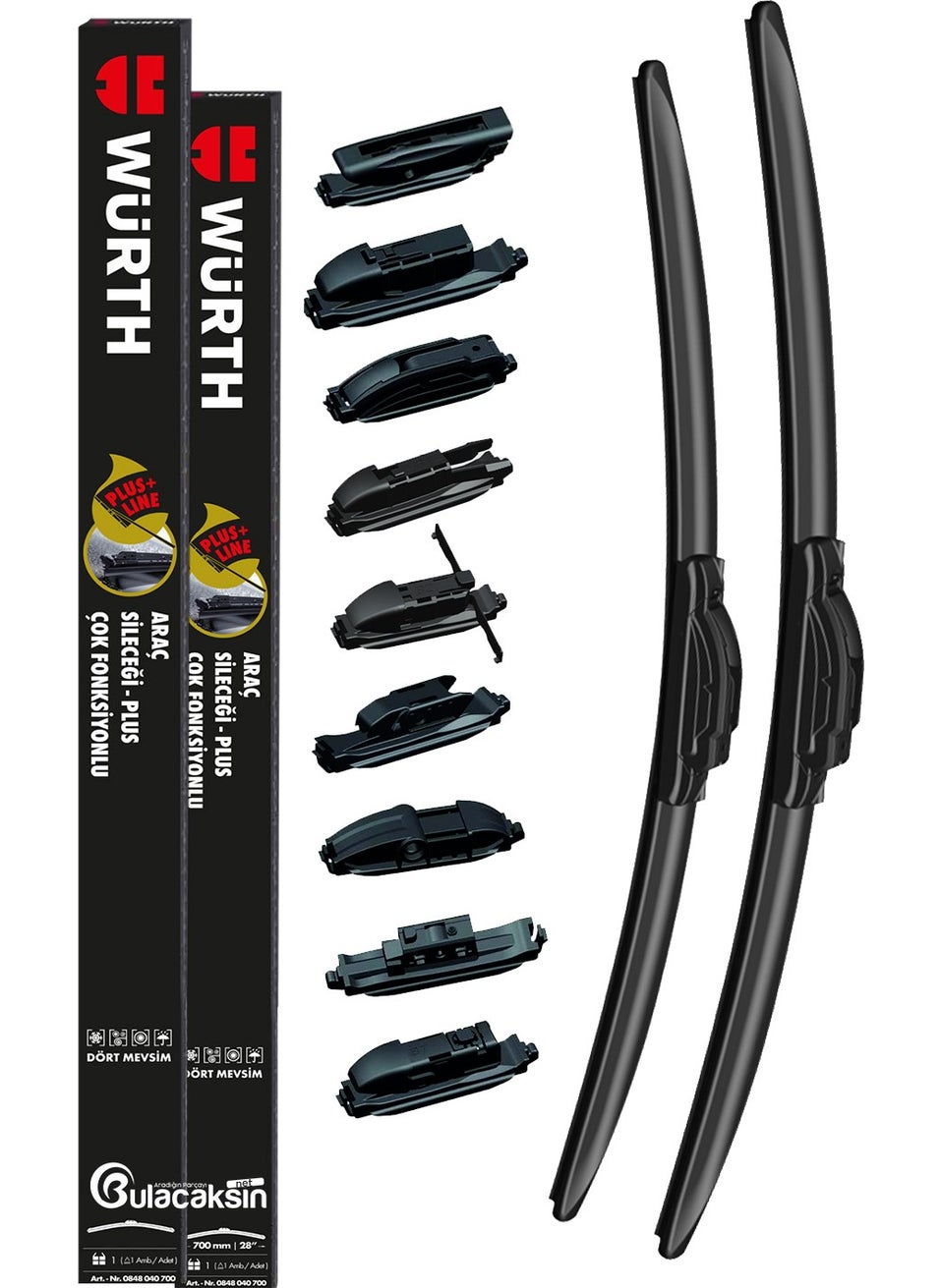 Würth - Banana Wiper Set Compatible with Mazda 3 Sedan 2014-2016 - Image 1