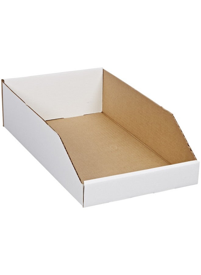 أفيديتي صناديق تخزين من الورق المقوى المموج، 10 × 18 × 4 1/2 بوصة، أبيض، عبوة من 25 قطعة، للمستودعات والجراجات وتنظيم المنزل - Image 1