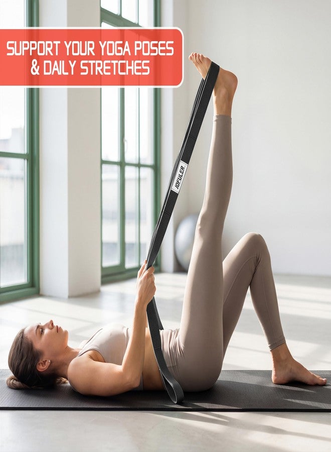 Jofuler Stretching Strap for Physical Therapy and Home Rehab, 10 Loops Non-Elastic Yoga Strap for Hamstring, Calf and Back Stretching, Mobility, Exercise, Pilates, Flexibility - Image 5