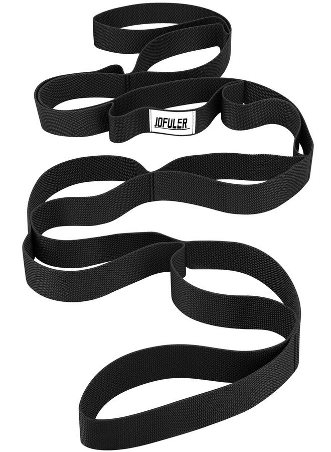 Jofuler Stretching Strap for Physical Therapy and Home Rehab, 10 Loops Non-Elastic Yoga Strap for Hamstring, Calf and Back Stretching, Mobility, Exercise, Pilates, Flexibility - Image 1