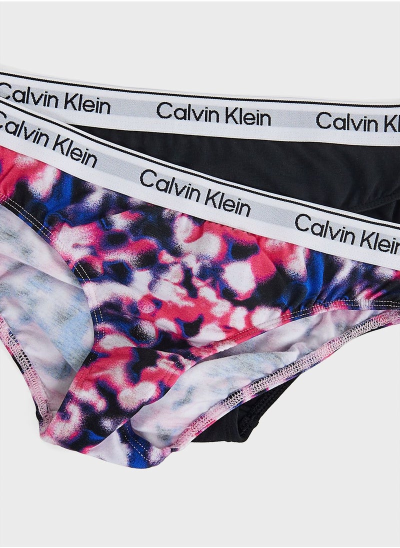 Calvin Klein Jeans Kids 2 Pack Assorted Bikini  - Image 4