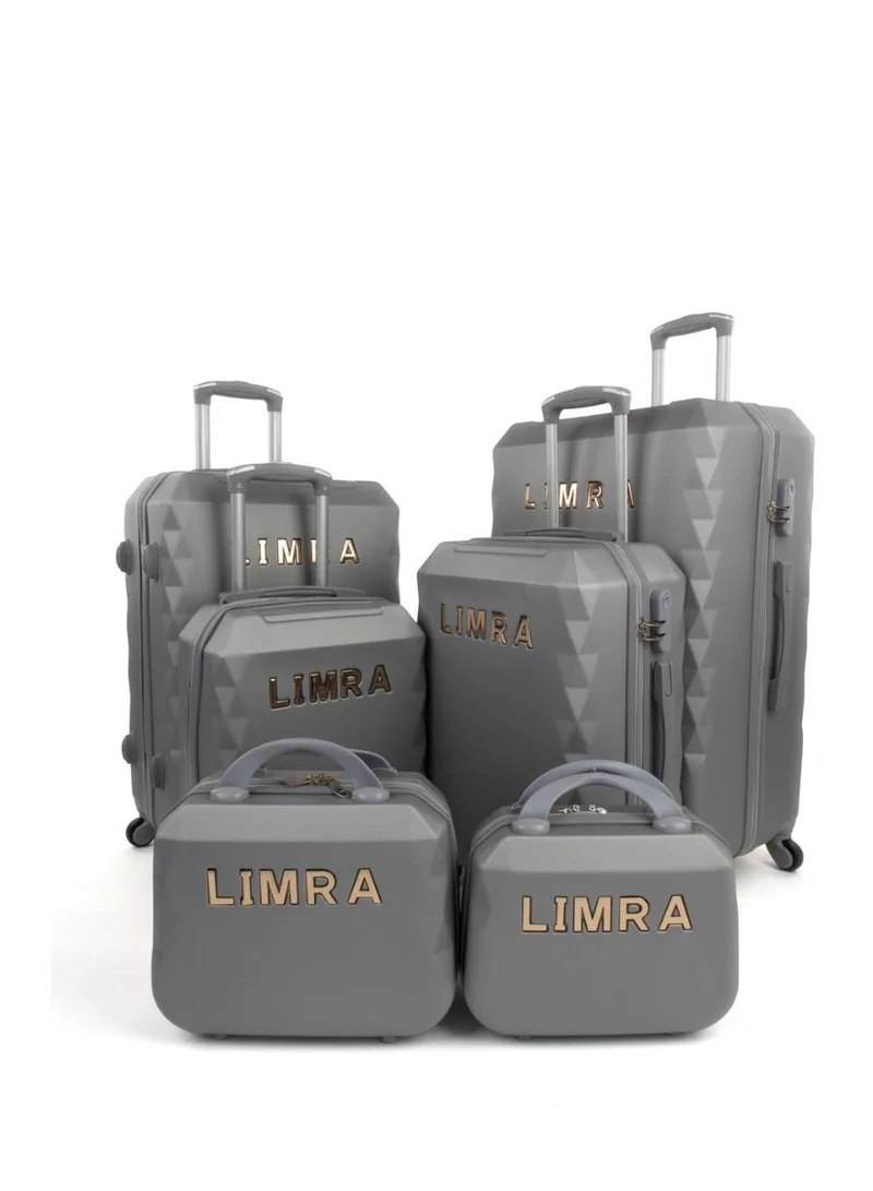 LIMRA Hardside 6 Piece Luggage Trolley Set SILVER