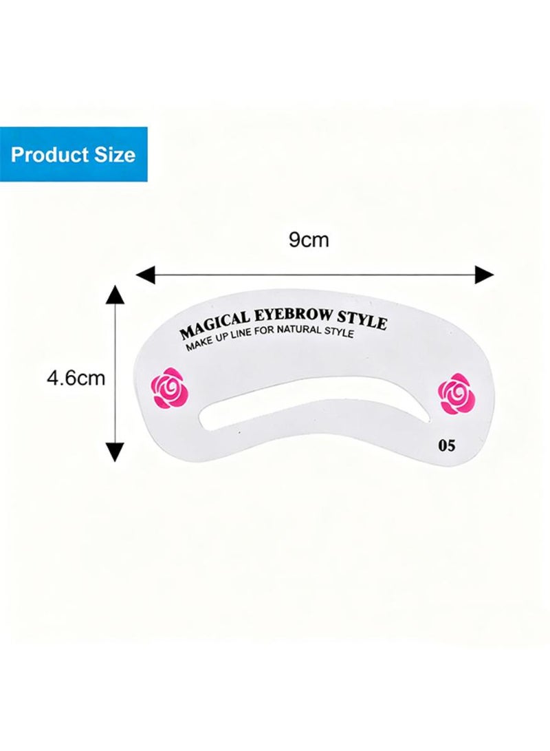 الكنز 48 قطعة طقم استنسل حواجب مع 6 أدلة تصفيف، أقلام استنسل حواجب قابلة لإعادة الاستخدام، مجموعة أدوات تجميل حواجب مثالية، مجموعة مكياج حواجب مقاومة للماء للمبتدئين، حواجب مثالية في 3 دقائق، أدوات تجميل ذات جودة عالية للاستخدام المنزلي في الصالون - Image 2
