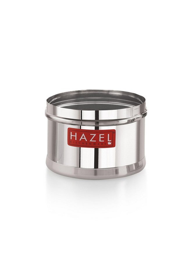 HAZEL Masala Box For Kitchen With Airtight Lid | 300 Ml Stainless Steel Top See Through Storage Containers For Kitchen Air Tight, Set Of 6, Silver - Image 5