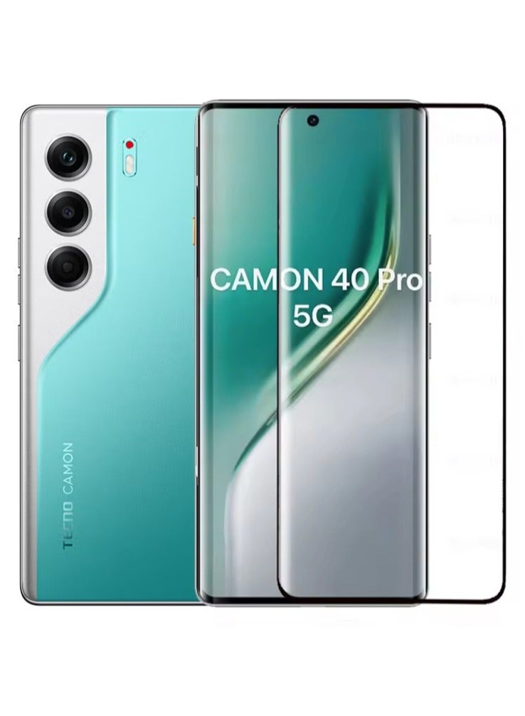 [1 عبوة] واقي شاشة لتكنو كامون 40 برو، زجاج مقسى [تغطية كاملة HD] [تركيب سهل] [مقاوم للخدوش] [صلابة 9H] فيلم واقي - Image 1