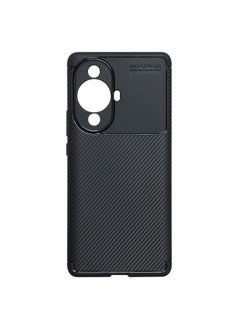 AUTO FOCUS Huawei Nova 11 pro Case Cover, Ultra Slim Shock Absorption Soft TPU Carbon Fiber Silicone Protective Cover Case for Huawei Nova 11 pro Phone Case (Black)  - Image 1