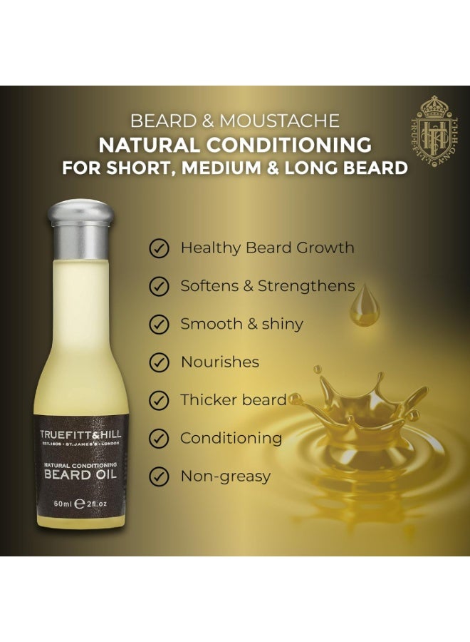 Truefitt & Hill Gentleman's Natural Conditioning Beard Oil 60ML | Beard Care & Nourishment Oil | Suitable For All Beard Types - Image 2