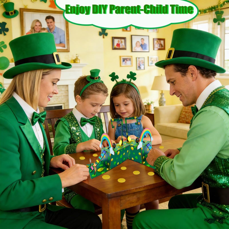 Vecacosic Leprechaun Trap Kit For Kids Wood Diy St Patricks Day Kids Leprechaun Trap Catch A Leprechaun Kit Leprechaun Trap Supplies Leprechaun Trap Craft Kit St Patricks Day Decorations Party Supplies - Image 4