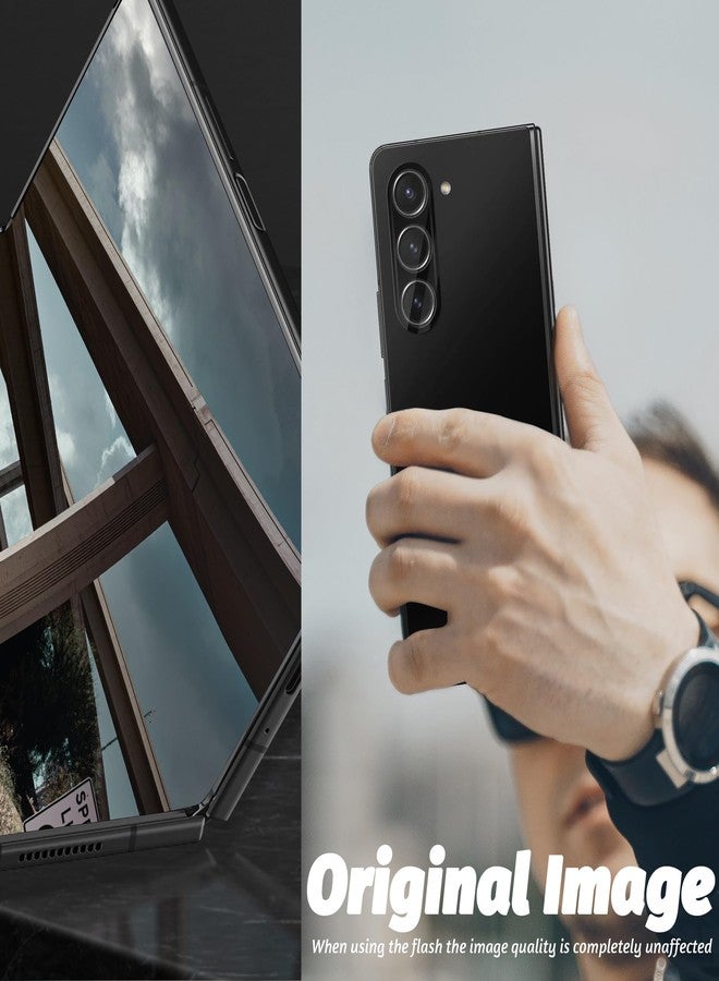 Orzero (3 Pack) Orzero Camera Lens Protector Compatible for Samsung Galaxy Z Fold 5 5G, Protector de Cámera 9H Tempered Glass for Crystal Imaging and Whole Module Protection - Image 3