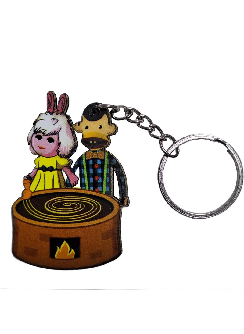 Ramadan medals, characters, new Ramadan medal, toy for children, 4 pieces, different shapes, high wooden material  - Image 3