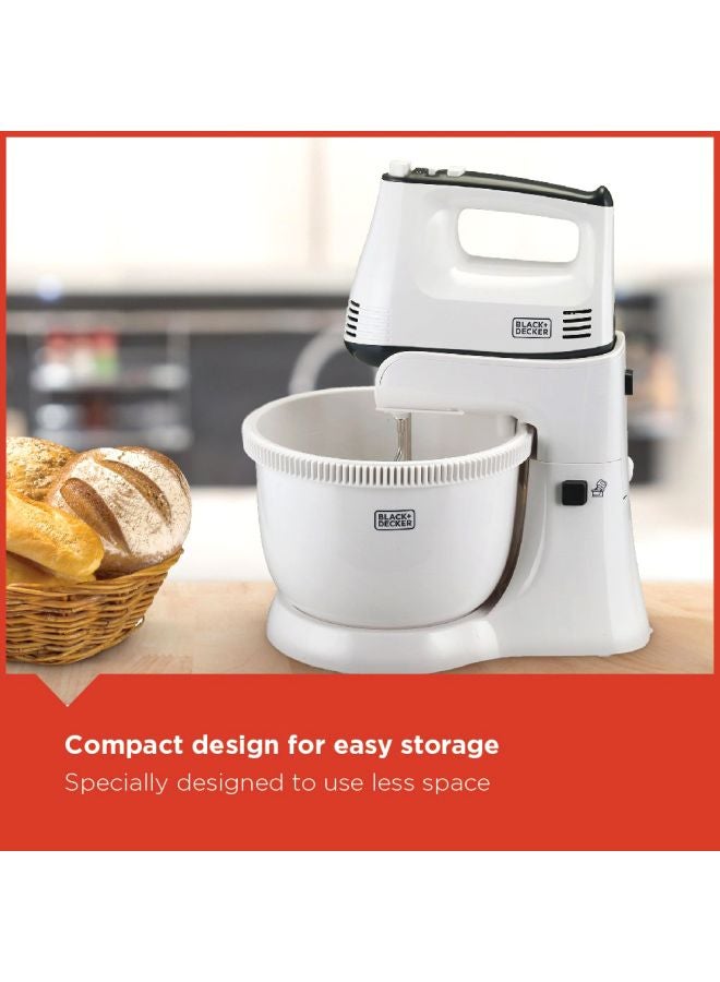 BLACK+DECKER Countertop Electric Mixer 3.5 L 300 W M700-B5 White/Grey - Image 5