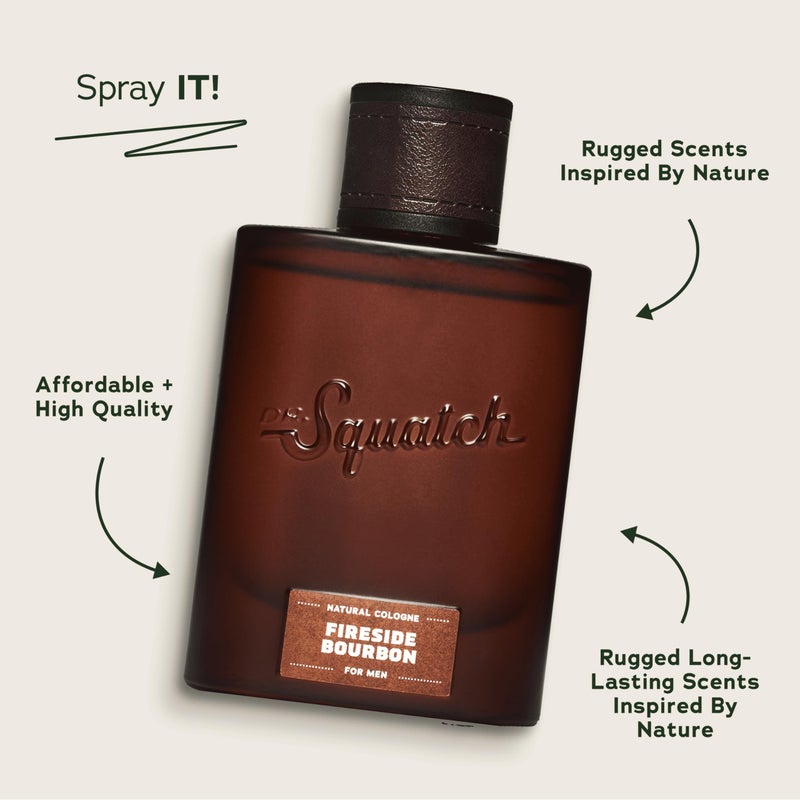 Dr. Squatch Natural Cologne for Men - Scent-Lock Technology and Sustainably-Sourced Ingredients - Fireside Bourbon Cologne (1.7 fl oz) - Image 2