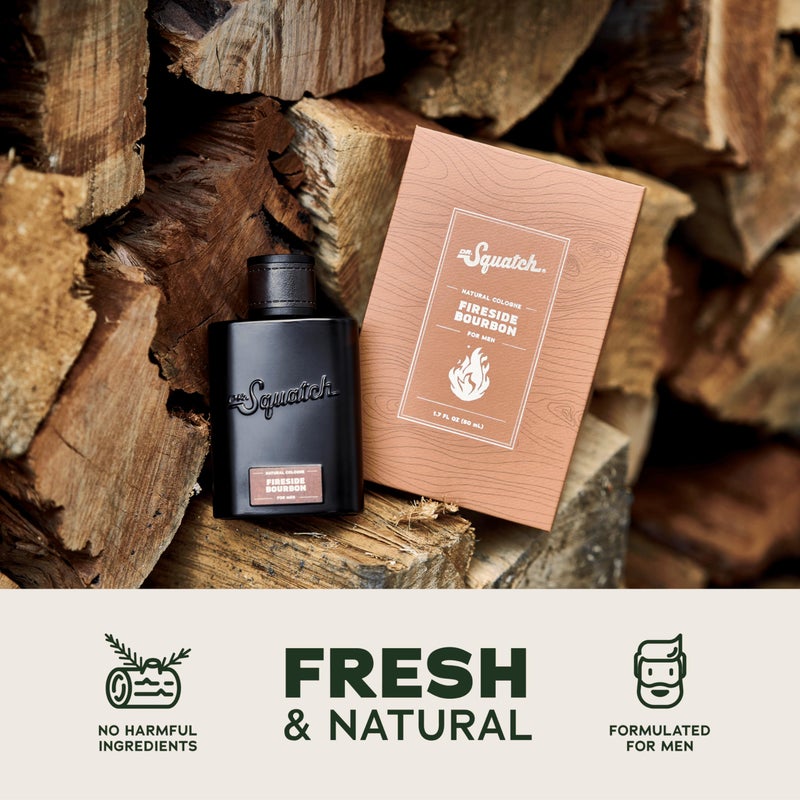 Dr. Squatch Natural Cologne for Men - Scent-Lock Technology and Sustainably-Sourced Ingredients - Fireside Bourbon Cologne (1.7 fl oz) - Image 4