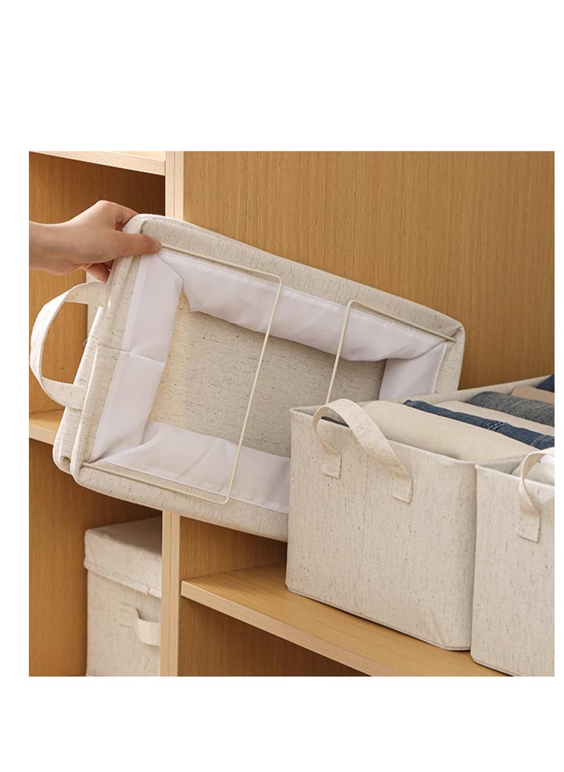 Generic Foldable Multipurpose Rectangle Storage Basket - Beige  - Image 3
