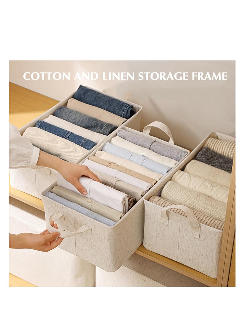 Generic Foldable Multipurpose Rectangle Storage Basket - Beige  - Image 4
