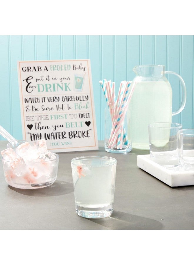 Juvale My Water Broke Baby Shower Game with 60 1-Inch Mini Plastic Babies, 3 Ice Cube Trays, and 1 Sign - Image 2