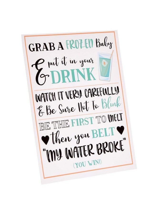 Juvale My Water Broke Baby Shower Game with 60 1-Inch Mini Plastic Babies, 3 Ice Cube Trays, and 1 Sign - Image 4